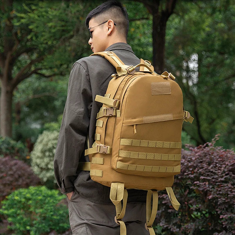 Outdoor Camouflage Double Shoulder Backpack Camping Hiking Sports Travel Backpack 3D Cycling Backpack Waterproof Oxford Cloth