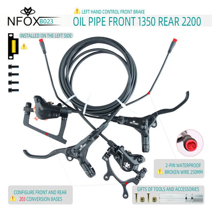 NFOX B023 Electric Bicycle Scooter Oil Disc Hydraulic Brake 160 Accessories 203 E bike 180 Power Off Right 140 GIFT Tool New