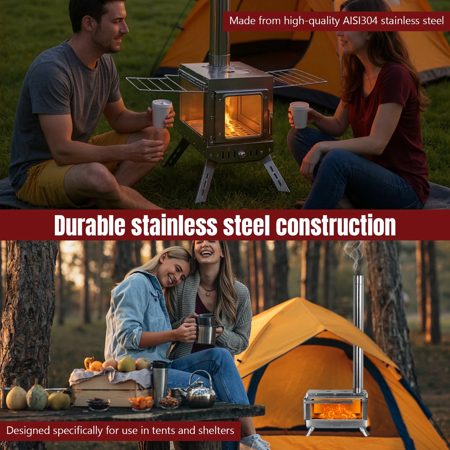 Stainless Steel Smokeless Fireplace
