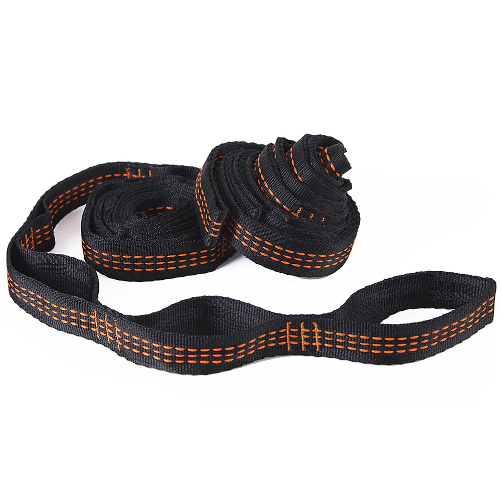 2pcs Camping Hammock Tree Hanging Strap Outdoor Polyester Hammocks Rope Belt Kit