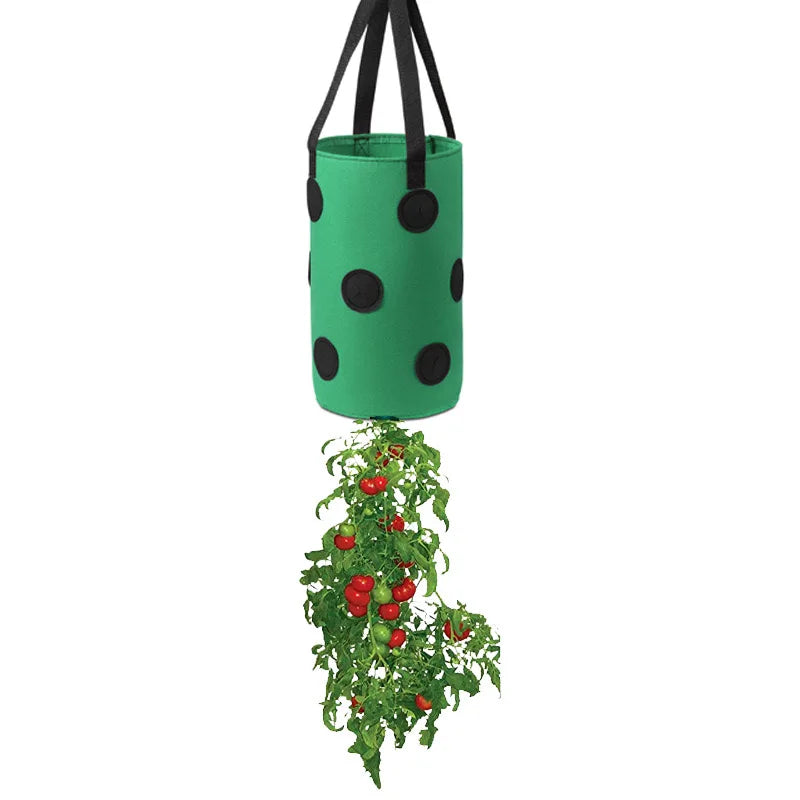 Multi-Function 13 Holes Felt Hanging Tomato Grow Bag Planter Strawberry Vegetable Flower Plant Grow Bags Garden Plant Pot