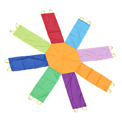 Childrens Rainbow Parachute Cooperative Play and Outdoor Playground Activities Team Building Games For Adults Kids Teens