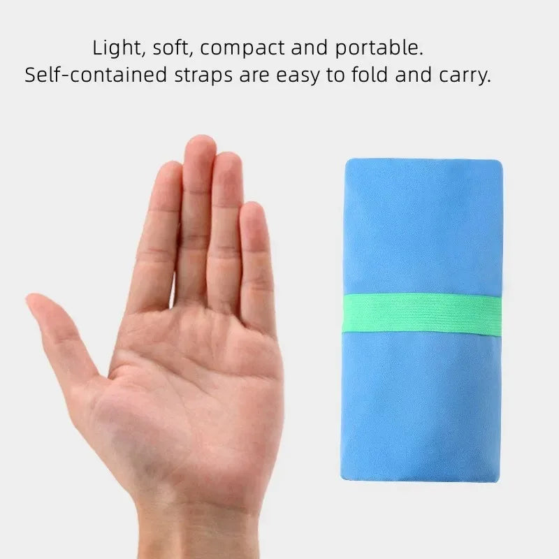 80x130 Quick Drying Swim Beach Towel Portable Outdoor Sports Fitness Ultra Fine Fiber Towel Lightweight Absorbent Microfiber
