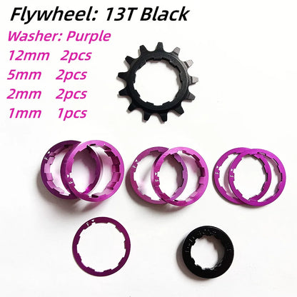 13T/14T/15T/16T AL7075 Mountain Bike Cassette Bicycle Freewheel Conversion Kit Flywheel Sprocket Single Speed Cassette Cog