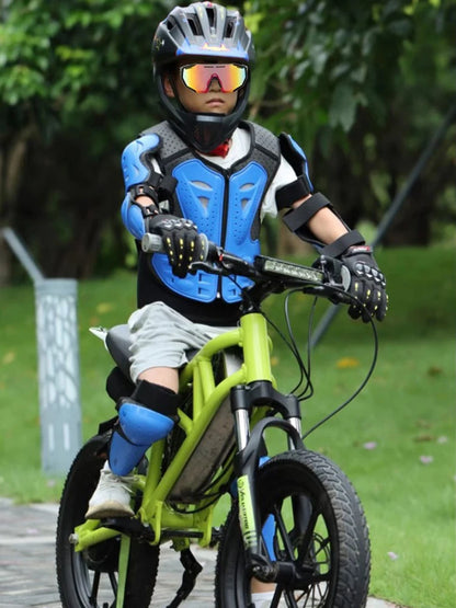 Boys Girls Full Body Skating Skiing Armor Child Kids Youth Motocross Downhill Vest Armor Jacket Chest Spine Knee Elbow Guard Pad