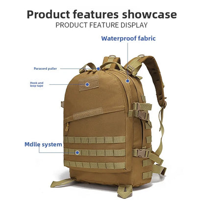 Outdoor Camouflage Double Shoulder Backpack Camping Hiking Sports Travel Backpack 3D Cycling Backpack Waterproof Oxford Cloth