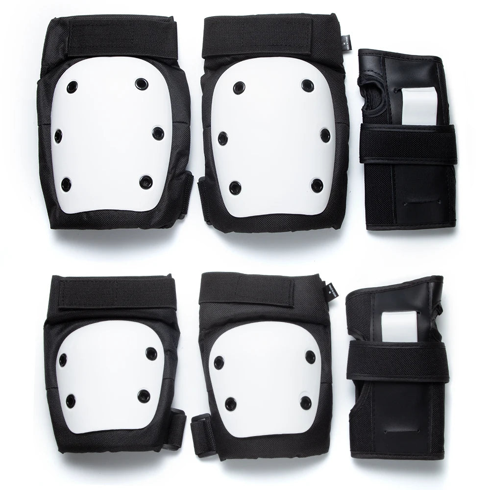 6 in 1 Knee Pads Elbow Pads with Wrist Guards, Youth Adult Skateboard Skate Pads Protective Gear Set for Skateboarding Skating