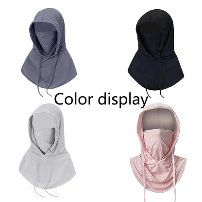 Summer Full Face Sun Protection Hat Face Mask Outdoor Hiking and Camping UV Protection Hat Neck Protection Hat Balaclava Mask