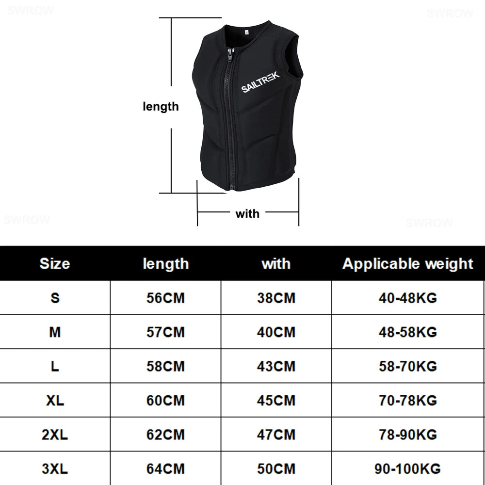 Life Jacket Kayak Adults Vest Surf Motorboats Jet Ski Fishing Vest Wakeboard Raft Rescue Boat Drifting Life Safety Vest Swimming