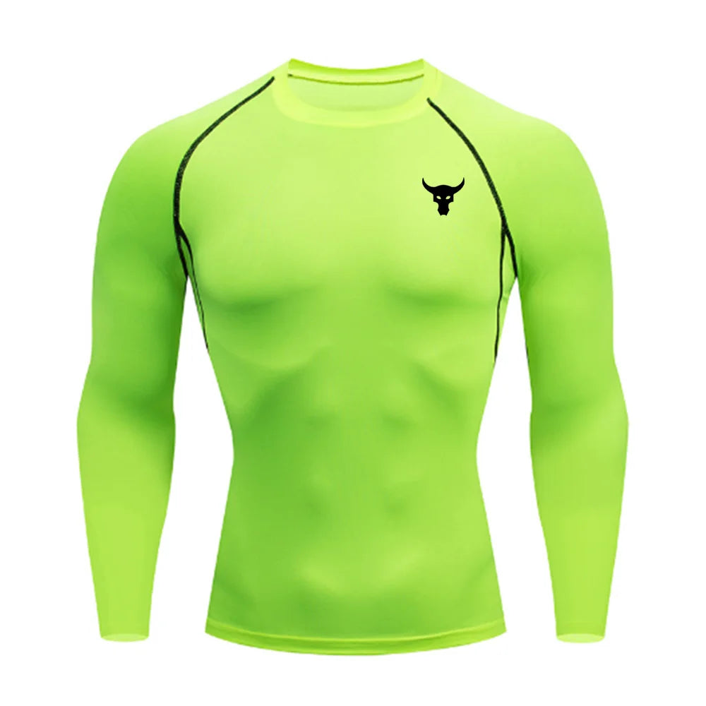Men's and women's quick drying sportswear T-shirts long sleeved tight fitting clothes comfortable and breathable running clothes
