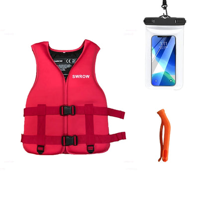 Life Jacket Kayak Adults Vest Surf Motorboats Jet Ski Fishing Vest Wakeboard Raft Rescue Boat Drifting Life Safety Vest Swimming