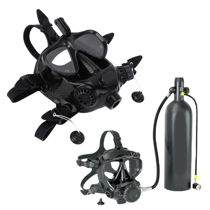 Full Face Diving Goggle Anti Fog Leakproof 180° Panoramic View Silicone Scuba Face Goggle with Camera Mount new