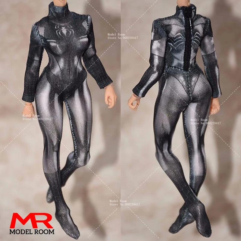 1/12 Scale Female Cosplay Combat Suit Bodysuit Jumpsuit Clothes Model Fit 6'' Romankey Soldier Action Figure Body Dolls