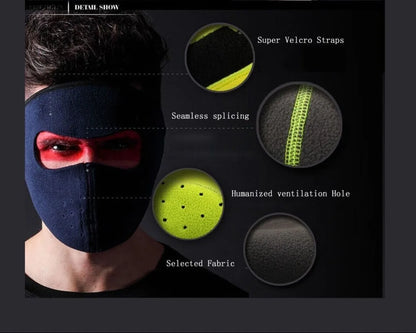 Mens Women Balaclava Warmer Fleece Sports Ski Winter Windproof Full Face Mask Outdoor Warmth Thickened Neck Ear Protection