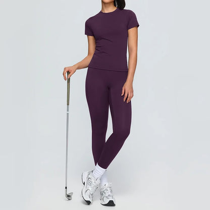 Yoga Set Quick Dry 2 Piece Female Short-sleeved long Pants Outdoor Sportswear Fitness suit Plus Size Sport outfit for woman