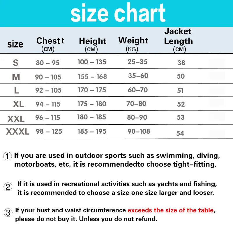 Swimming Boating Skiing Driving Vest Water Safety Survival Suit Universal Life Vest Jacket for Adult Children