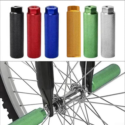 2PCS Mountain Bike Rear Foot Pedal Outdoor Riding Lightweight Bicycle Foot Pegs Cycling Parts Bicycle Accessories Fit 3/8 Inch