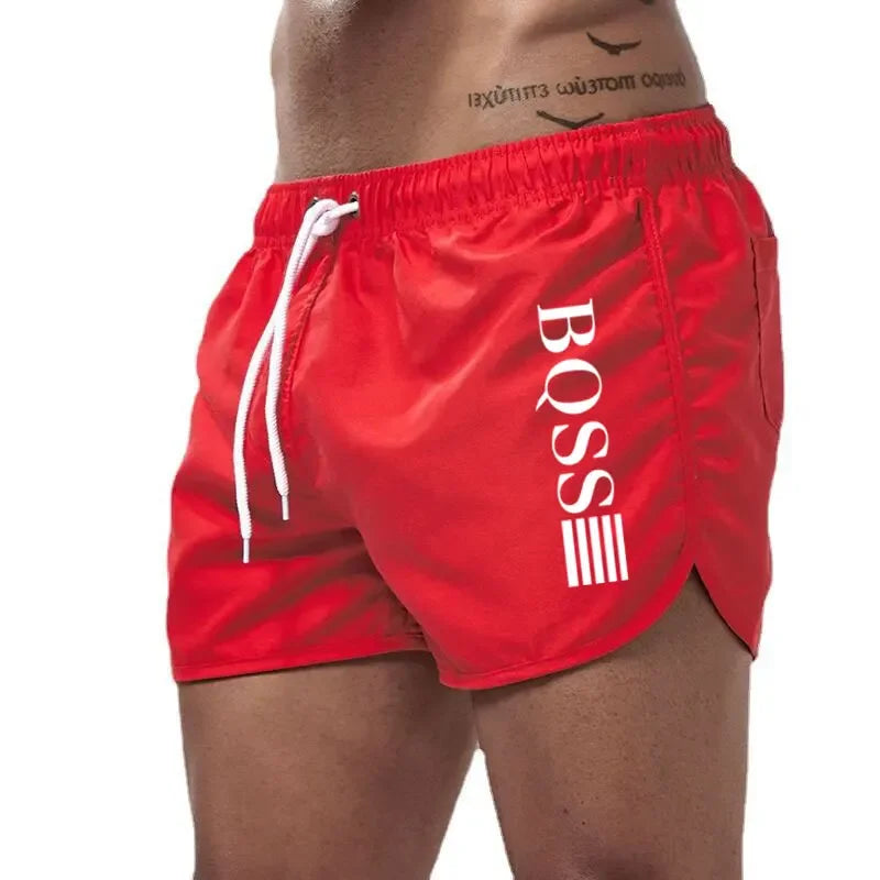Men's quick-drying shorts; breathable quick-drying surfing beach shorts; men's fitness shorts; elastic waist shorts
