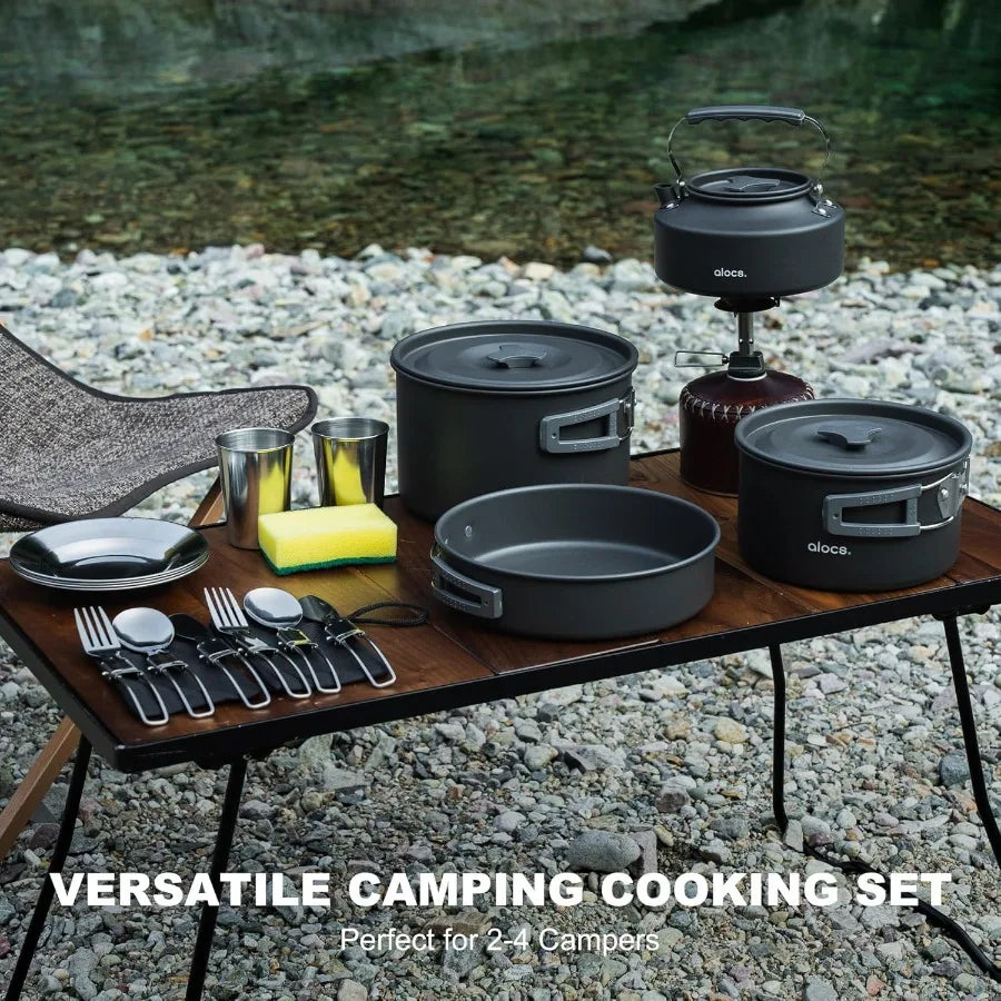 17pcs Lightweight Camping Cookware