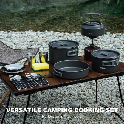 17pcs Lightweight Camping Cookware