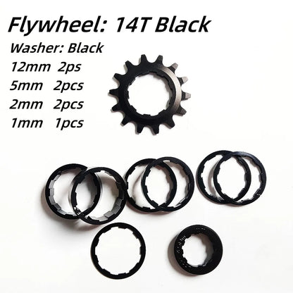 13T/14T/15T/16T AL7075 Mountain Bike Cassette Bicycle Freewheel Conversion Kit Flywheel Sprocket Single Speed Cassette Cog