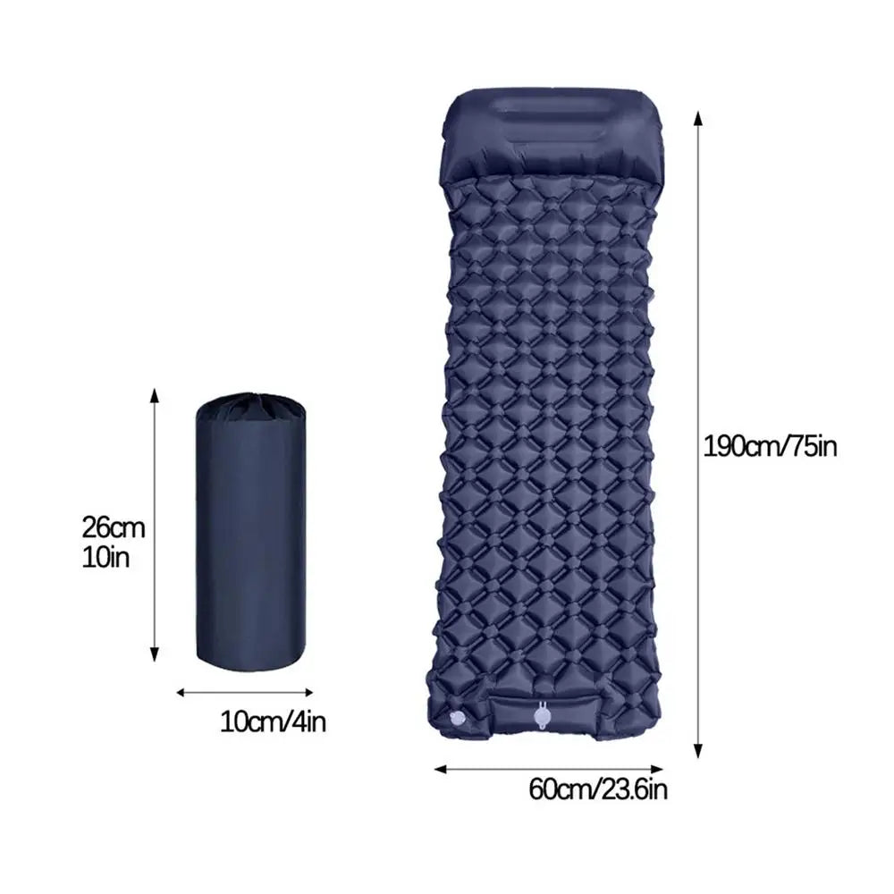 Inflatable Camping Mattress With Pillow