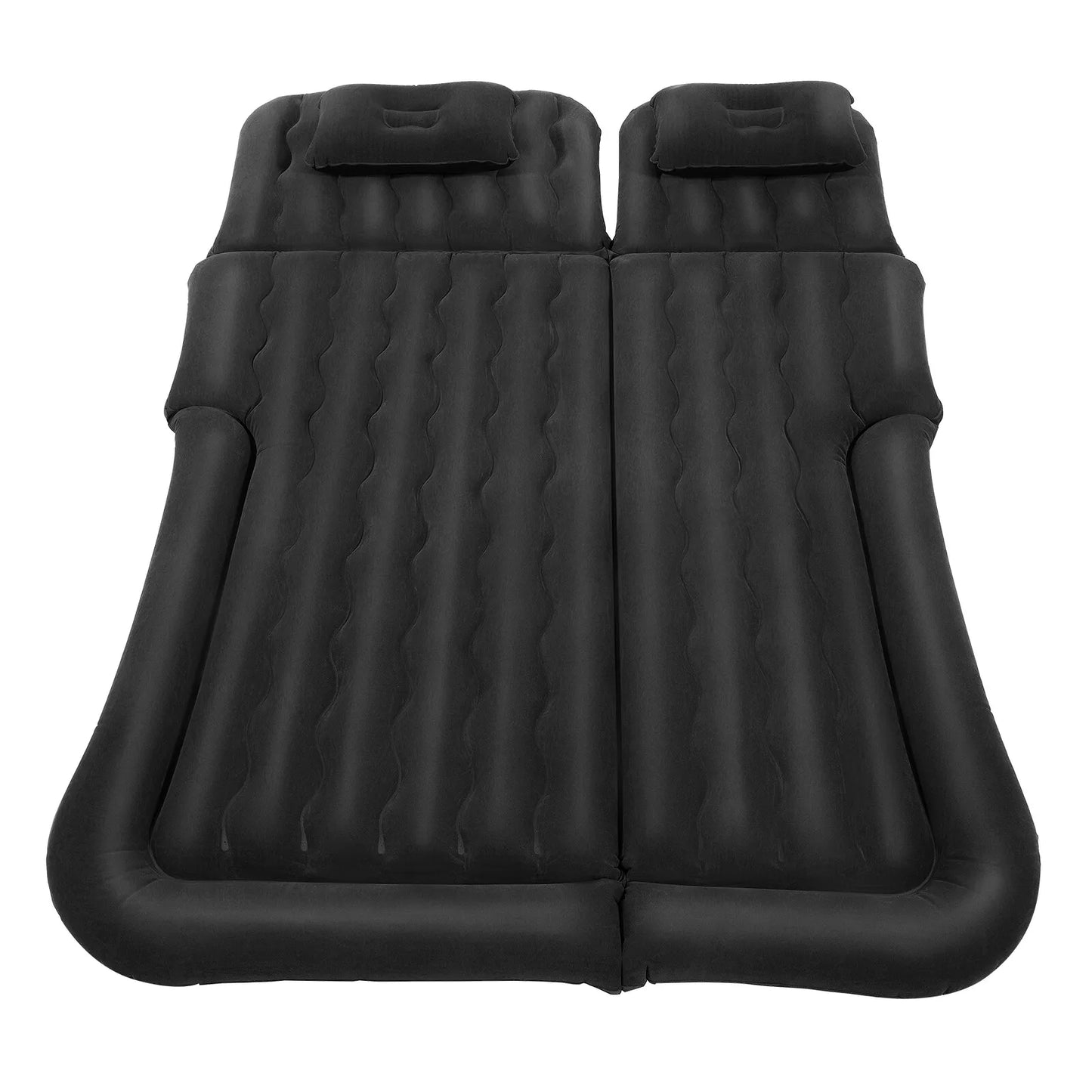 Heavy Duty Car Air Mattress 551LBS Load Flocking PVC Foldable with Pump Headrests Storage Bag for Camping Travel Home