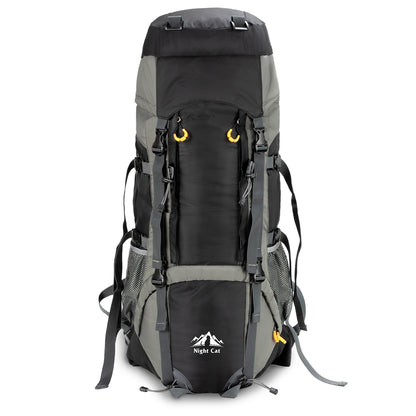 Night Cat Camping Backpacks 90L with Internal Frame Hiking Backpack for Men Women Waterproof Lightweight Breathable Outdoor