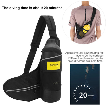 1L   DIDEEP 1L Mini   Diving Set with Breather/Relief Valve//Strap/Diving Goggles Oxygen  Diving Set