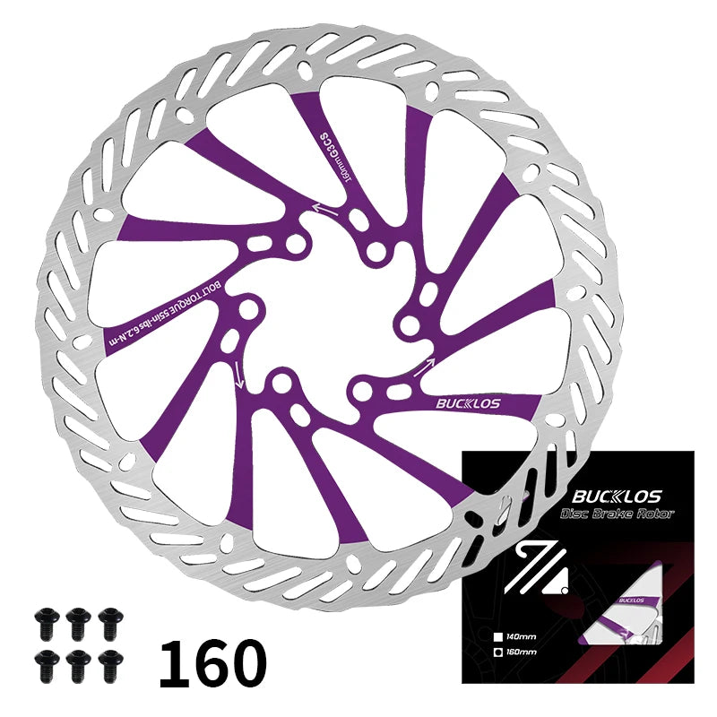 BUCKLOS Bike Disc Brake Rotor 140mm 160mm 180mm 203mm Bicycle Hydraulic Brakes Rotor Heat Dissipation Mtb Road Bike Rotors