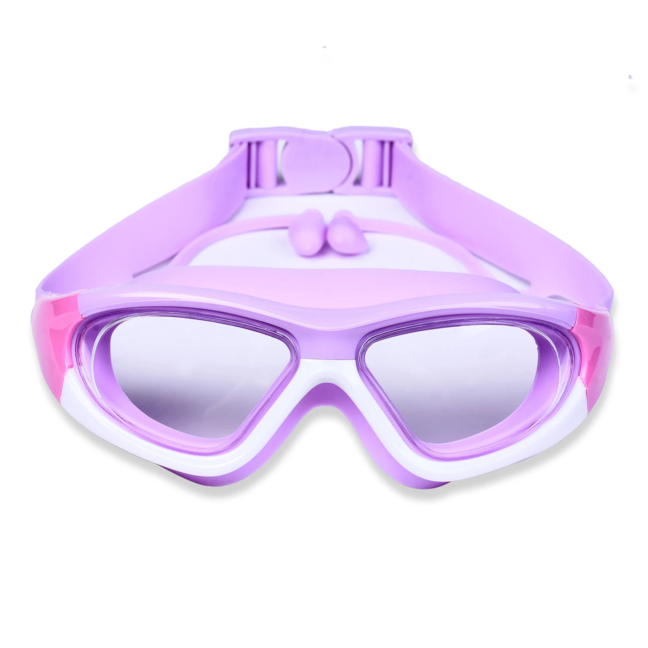 High-Definition Children's Swimming Goggles for Boys and Girls, Anti-Fog Swimming Goggles, Large-Frame Goggles, Comfortable Silicone