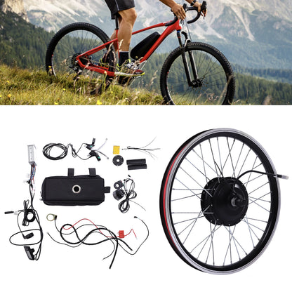 20Inch Electric Bicycle Kit 36V 350W W/ LCD Display Front Wheel Electric Bicycle Motor Hub Conversion Kit W/ Pedal Assist Sensor