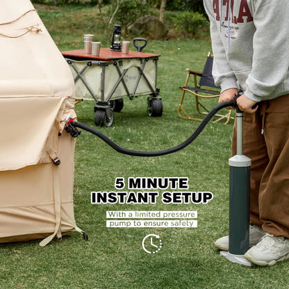 129 Square Feets Large Inflatable Camping Tent,8-10 People Blow up tent,waterproof 4 season Glamping tent,tent for camping
