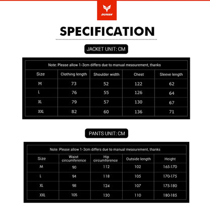 DUHAN Motorcycle Jackets Men Riding Motocross Enduro Racing Jacket Moto Jacket Windproof Coldproof Motorbike Clothing Protection