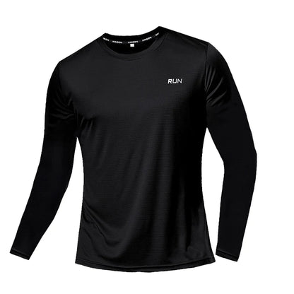 Quick Dry Clothes Men's Long Sleeve T-Shirt Breathable Sweat Absorption Fast Dry T Running Sports Top Outdoor Climbing Clothing
