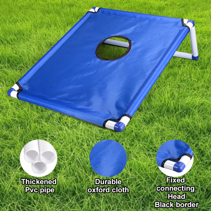 Kids Toys Bean Bags Toss Game Set Portable Cornhole Set with 1 Cornhole Game Board and 6 Bean Bags Yard Toss For Children's Gift