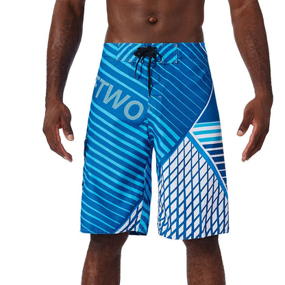 Quick Drying Beach Shorts for Men Surf Beach Shorts Fast Dry Swim Trunks with Bermuda, Fitness Muscle Short Pants, Summer, New,