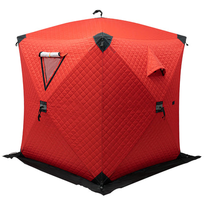 Orange/Blue/Red/Camouflage Ice Fishing Tent Outdoor Square Thermal Shelter Dual Zipper Windproof Tent for Camping Hiking Fishing
