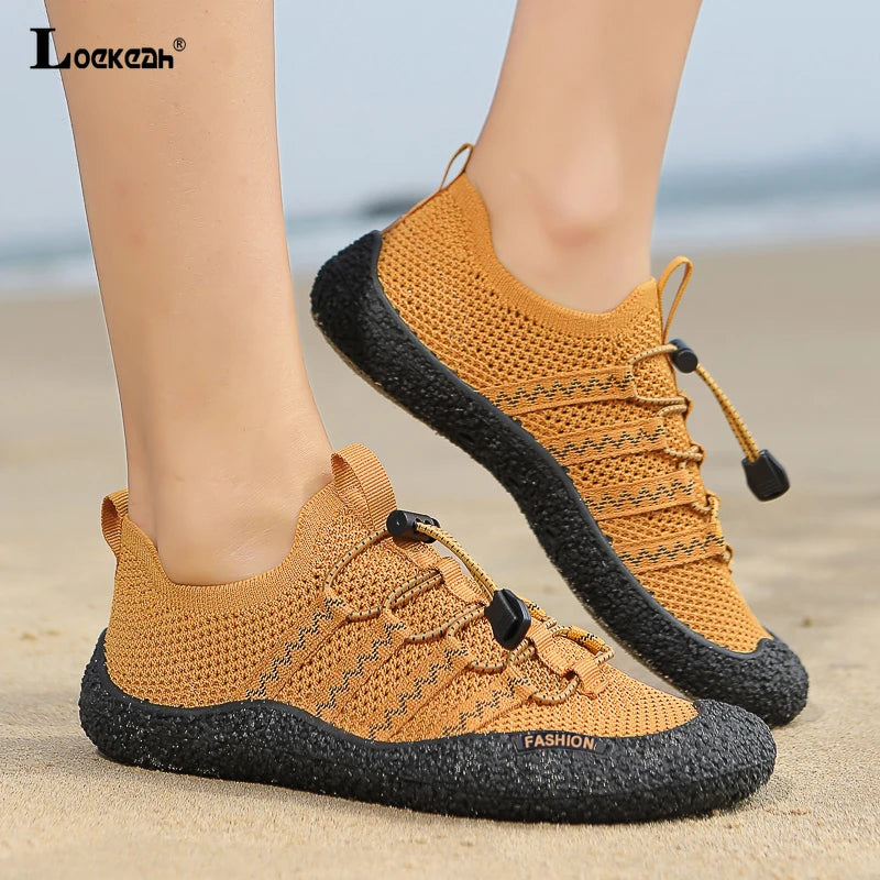 Quick Dry Aquatic Sneakers Men Women Barefoot Beach Wading Shoes Breathable Non-slip Water Sports Footwear for Surfing Diving