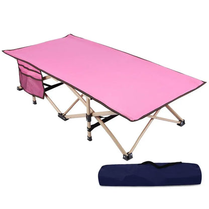 Extra Long Kids Cot for Sleeping 27 Years, Portable Travel Toddler Cot Bed with Carry Bag, Lightweight for Outdoor Indoor Home,