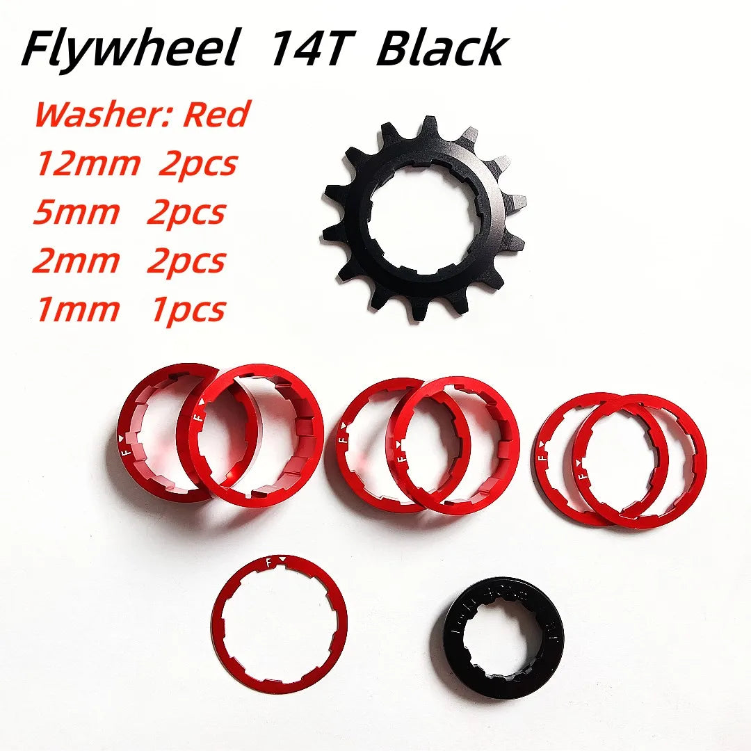 13T/14T/15T/16T AL7075 Mountain Bike Cassette Bicycle Freewheel Conversion Kit Flywheel Sprocket Single Speed Cassette Cog