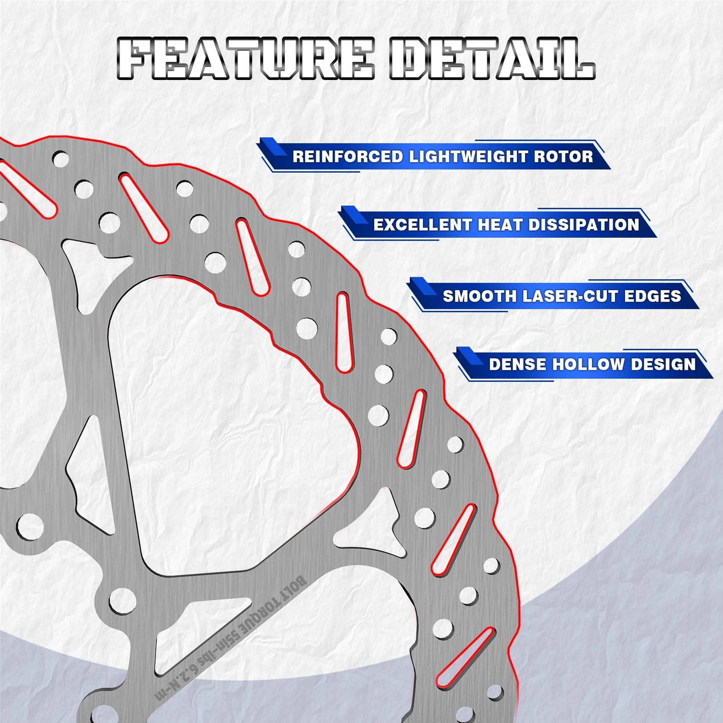 BUCKLOS Bike Disc Brake Rotor 140mm 160mm 180mm 203mm Bicycle Hydraulic Brakes Rotor Heat Dissipation Mtb Road Bike Rotors