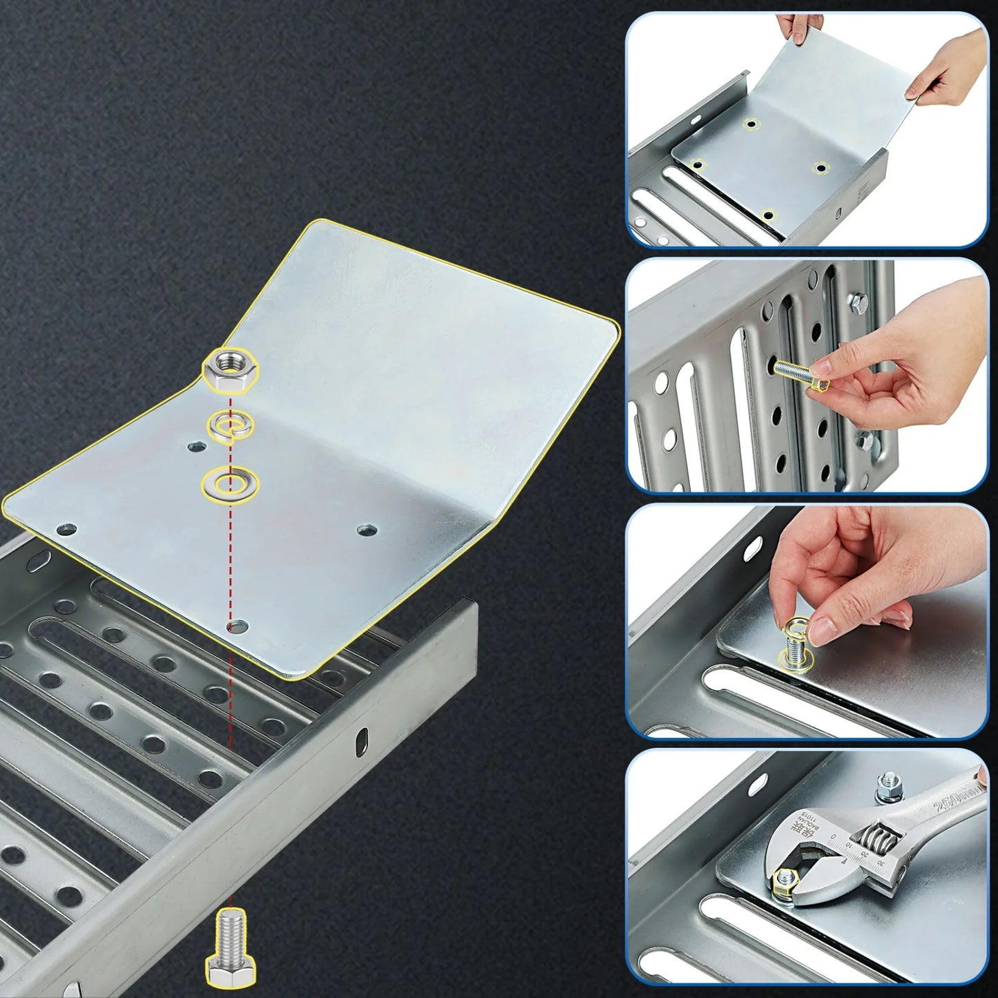 72" x 9" Heavy-Duty Loading Ramps (Set of 2)-1000 lbs Total Capacity with Anti-Slip Surface, for Motorcycles, ATVs,Lawn Mower