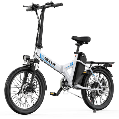 Varun C20-2 Adult Electric Bike, 500W Peak Power, 36V 7.8Ah Battery, 20" Tire City E-bike, 20MPH, Ebike UL2849 【1 Year Warranty】