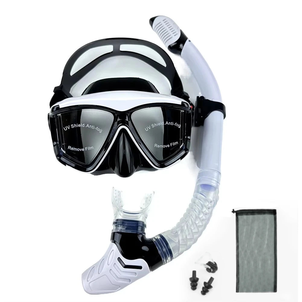 Professional scuba diving mask snorkeling suit adult silicone skirt anti-fog goggles swimming equipment