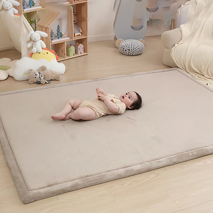 Solid Living Room Carpet Cream Style Non Slip Rugs for Bedroom Decoration Classic Minimalism Tatami Floor Yoga Mat