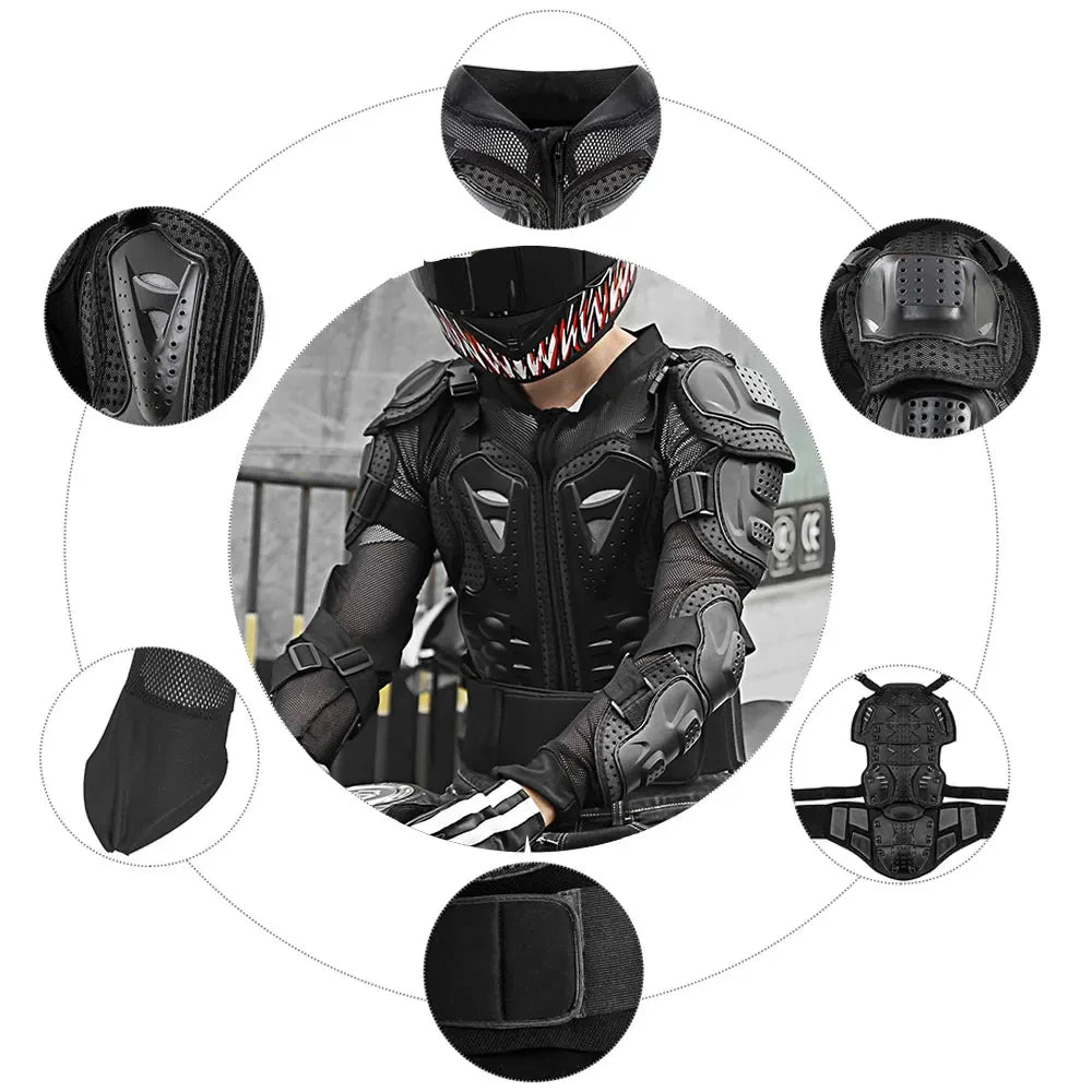 HEROBIKER Motorcycle Jacket Men's Motorcycle Armor Fall Armor Motocross Riding Jacket Racer Body Protection S-5XL