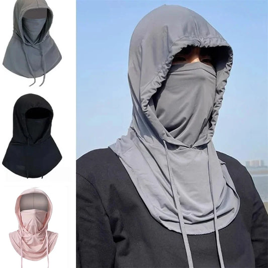 Summer Full Face Sun Protection Hat Face Mask Outdoor Hiking and Camping UV Protection Hat Neck Protection Hat Balaclava Mask
