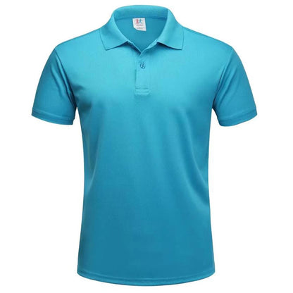 Quick Dry Breathable Golf Polo Shirt Men Summer Short Sleeve Polyester Running Collar T-shirt Sports Camisa Polo T Shirt For Men