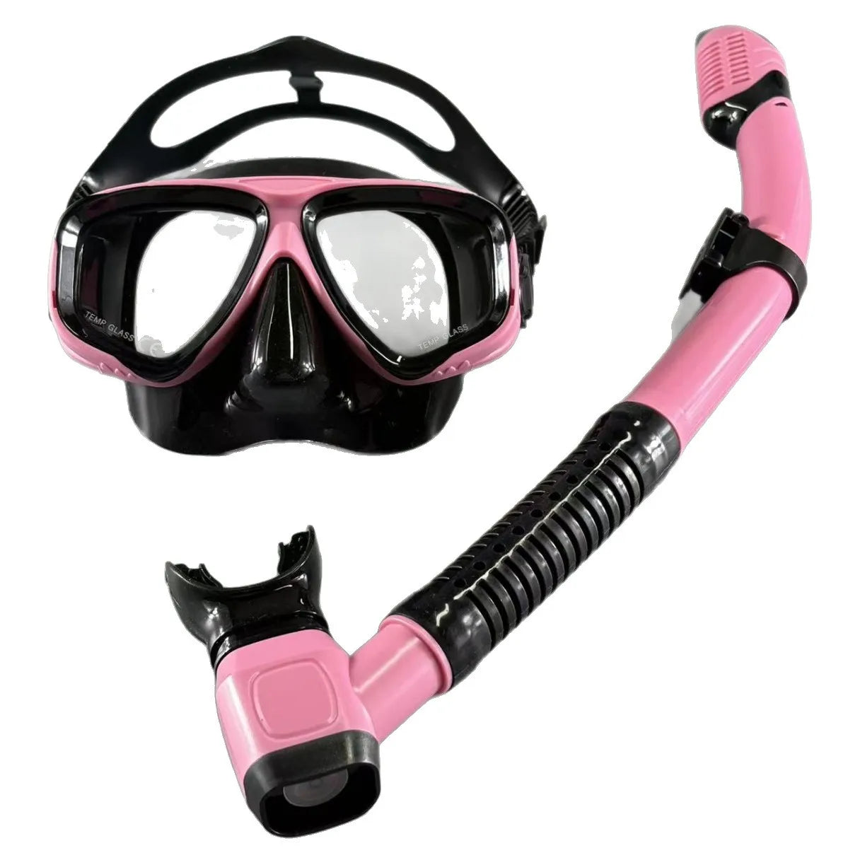 Snorkeling Two-Piece Set - Complete Dry-Style Dive Mask Equipment - Air Tube Set - Mask for Diving